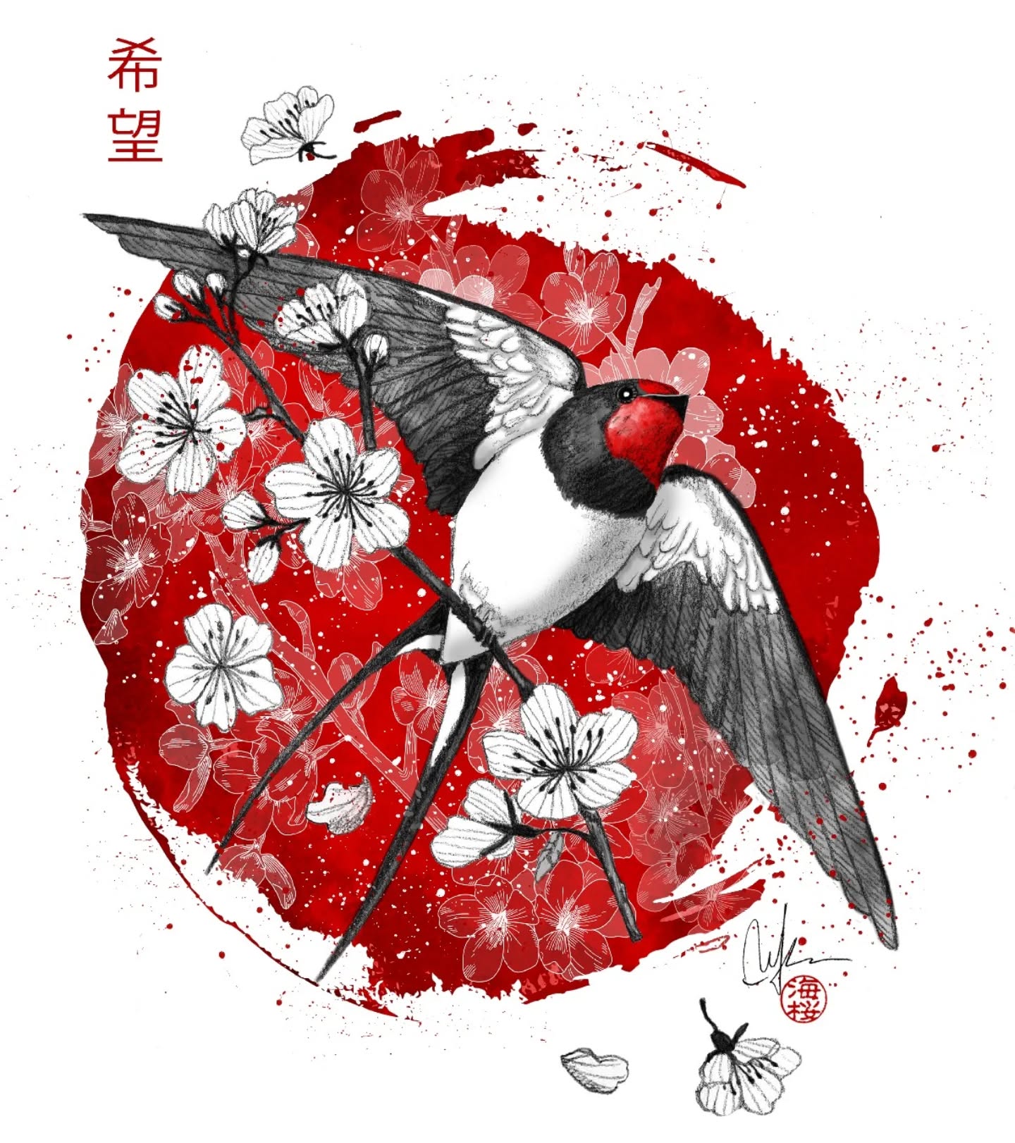 #marineloupart #swallow #spring 💮